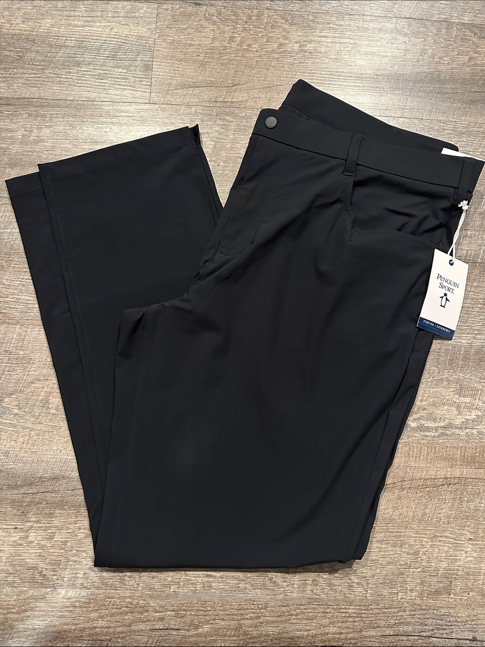 Original Penguin Black Straight-Leg Dress golf Pants Size XXL